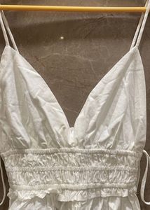 White Summer Smocked Halter Top