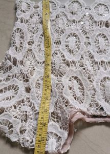 Elegant Lace Top &amp; Pink Dress