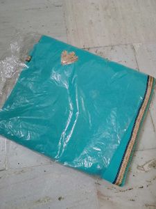 Beautiful Teal Embroidered Saree
