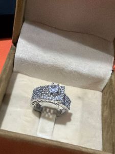 one piece Sparkling  Diamond Rings antitarnish