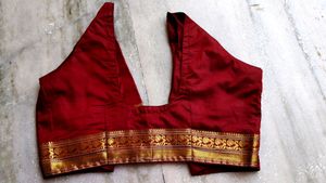 Peacock Design Saree With Stitching Blouse