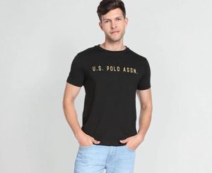US Polo Assn. Black Graphic T-Shirt