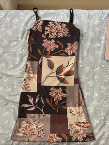 Patchwork Floral Print Slip Dress