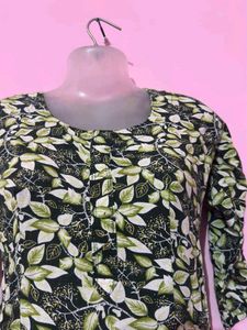 Stylish Leaf Print Kurta
