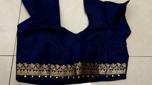 Elegant Navy Blue Blouse tailor stiched
