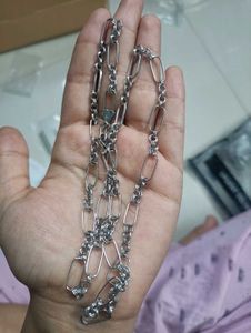 silver elio paperclip chain for men