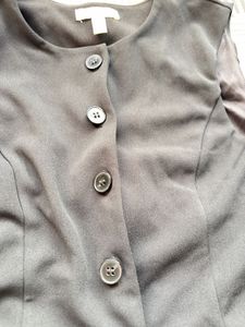 Elegant Black Button-Down Blazer Vest