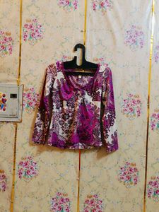 🇳🇿💫🎀Y2K Floral Print Long Sleeve Top