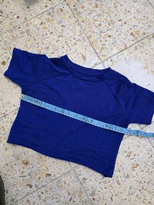 Vibrant Blue Cropped T-Shirt