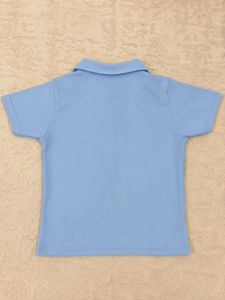 🦋Sky Blue Ribbed Polo Tee