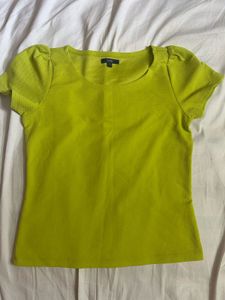 Green Puff Sleeve Top