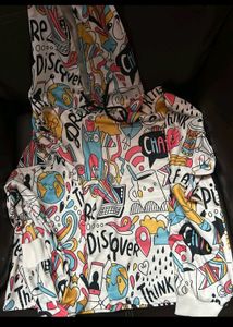 Unique Doodles Print Hoodie