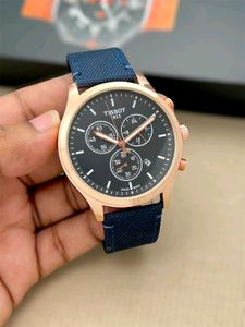 TISSOT PREMIUM QUALITY MENS WATCH LEATHER STRAP