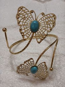Gold Butterfly Arm Cuff Bracelet