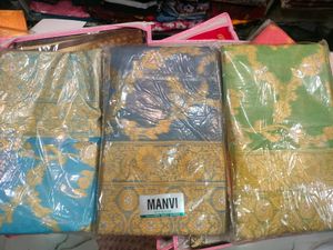 Zari Work With Cotton Silk Fabric Saree