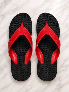 Red & Black Flip Flops