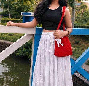 Handmade Crochet Red Bag 👜