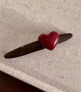 Red Heart Hair Clip