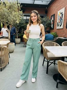 Kotty Chic Green Wide-Leg Pants