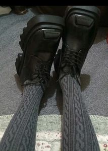 Gothic Black Chunky Sole platform shoe