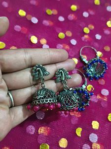 3 Jhumka Earrings Set for nauratri