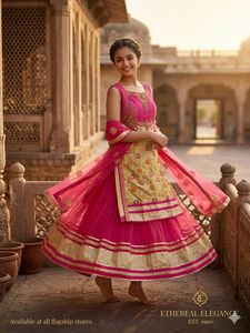 Beautiful Pink & Gold Lehenga Choli