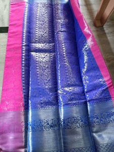 Vibrant Pink Brocade Saree