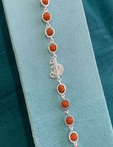 🦚 pure Silver Rudraksha Bracelet