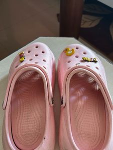 Cute Pink Clogs with Charms