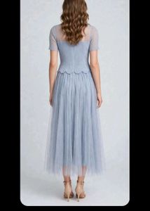 Elegant Blue Midi Dress