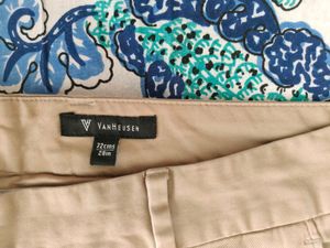 Van Heusen Beige Slim Fit Formal Trousers