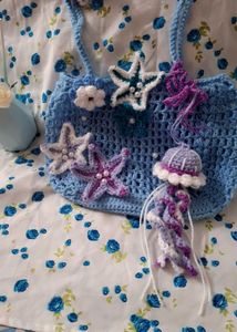Crochet Bag with Sea Creatures