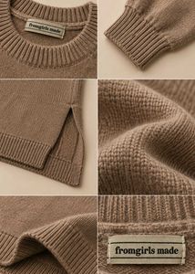 TAUPE BROWN KNITTED LONG SLEEVE SWEATER MAXI DRESS