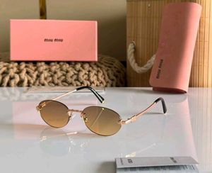 Miu Mi Oval Rimless Sunglasses