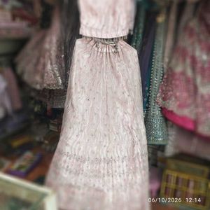 Stunning Pink Embroidered  &amp; mirror Lehenga Choli