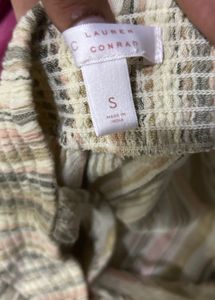 Striped Boho Style Tie-Up Top