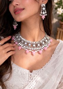 Pink Bead Jewelry Set
