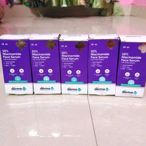 pack of 5 The Derma 10% Niacinamide Face Serum