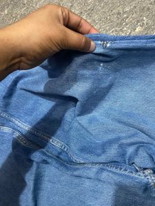 barrel fit whisker Blue Denim Jeans