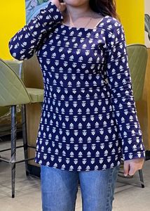 Blue Printed Kurta