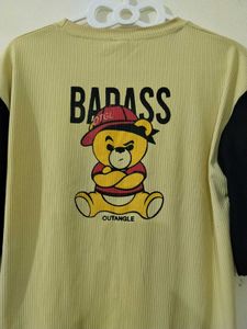 Cool Cartoon Bear Graphic T-Shirt
