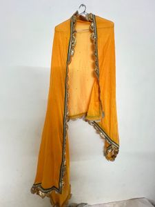 Orange Embellished Dupatta