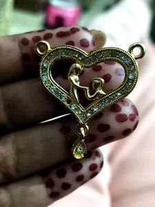 Heart Pendant with hasband & wife necklace an