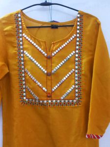 Yellow Festive Kurti