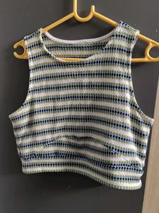 Striped Cropped Tank Top