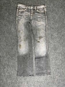 Y2k Diesel Grey Wash Flare Jeans