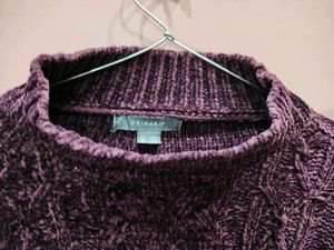 Plush Purple Turtleneck Sweater