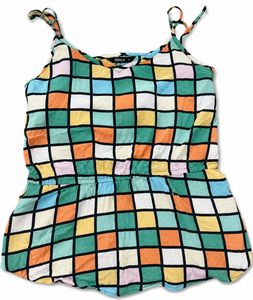 Colorful Checkered Spaghetti Strap Top