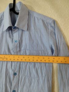 Men's Striped Blue Shirt