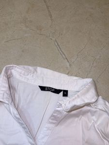 Classic White Button-Up Shirt